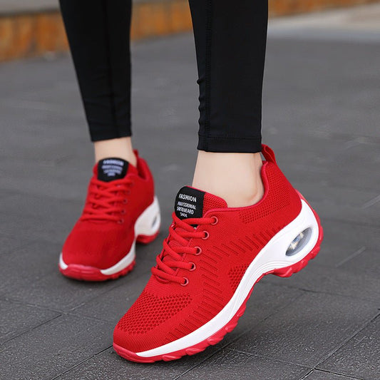 Round Toe Front Lace-up Women's Low Top Mesh Sneakers $36.28 Dana Fashion Color: Black Size: 35 Women's shoes Product information: Lining material: Mesh Color: red, black Upper height: low top Heel height: mid heel (3-5CM) Heel shape: flat heel Size: 35,