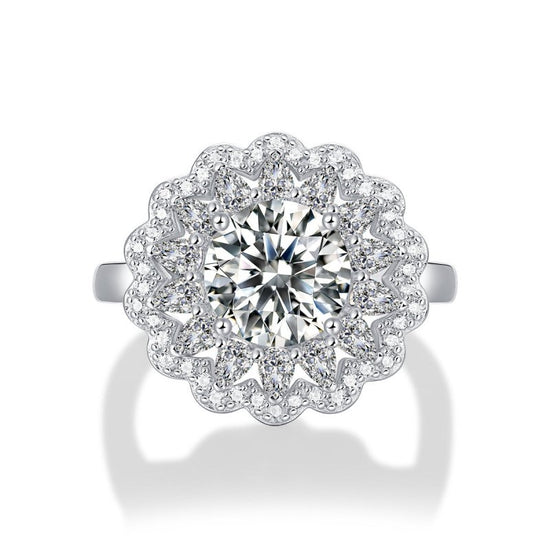 S925 Silver Moissanite Ring Flowers Female New Trendy Ring Adjustable Source Ring In Stock Generation $65.00 Dana Fashion Color: Moissanite 2 Karat Bare Goods size: Adjustable Opening Women's Accessories Product information: Type: Ring Treatment Process: