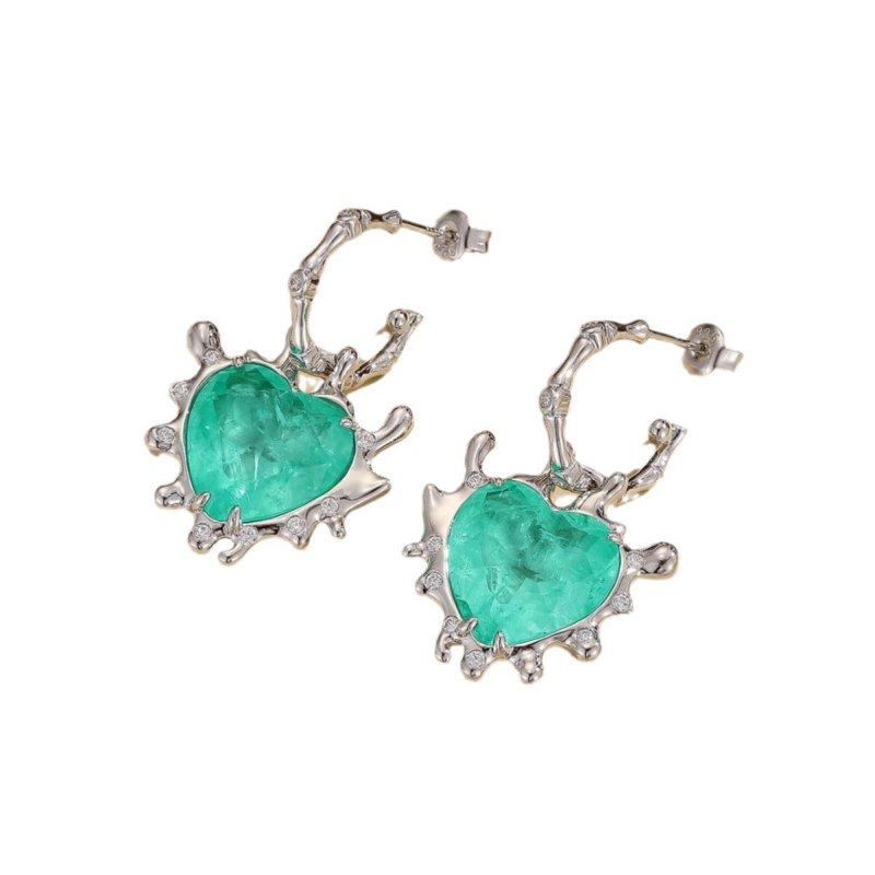 S925 Sterling Silver Love Earrings $129.00 Dana Fashion Color: White Purity: 925 Silver Women's Accessories Product information: Treatment Process: Electroplating Color: White Applicable population: Female Material: Silver Purity: 925 silver Shape: heart