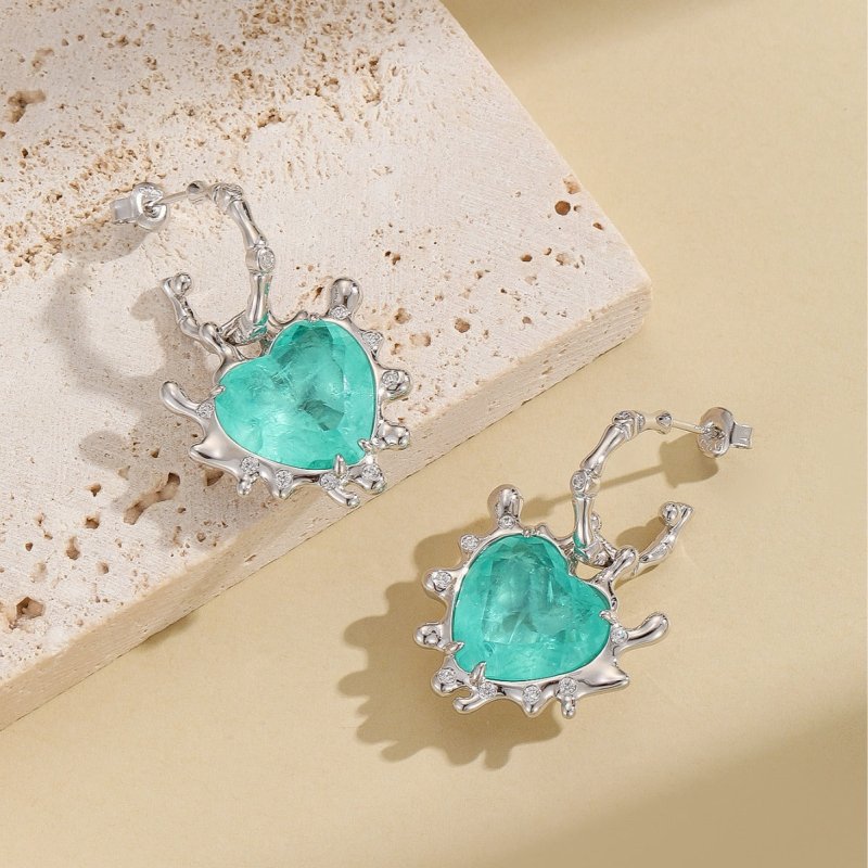 S925 Sterling Silver Love Earrings $129.00 Dana Fashion Color: White Purity: 925 Silver Women's Accessories Product information: Treatment Process: Electroplating Color: White Applicable population: Female Material: Silver Purity: 925 silver Shape: heart