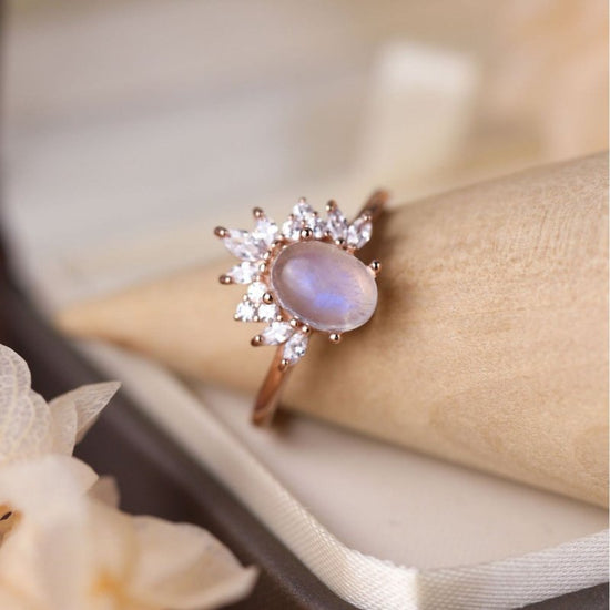 S925 Sterling Silver Oval Moonstone Micro Rhinestone Ring $39.00 Dana Fashion Color: MOON JZ100 Size: No 6 Women's Accessories Product information: Type: Ring Treatment Process: Electroplating Color: MOON-JZ-100-1-AA Moonstone, MOON-JZ-100 white opal, MOO