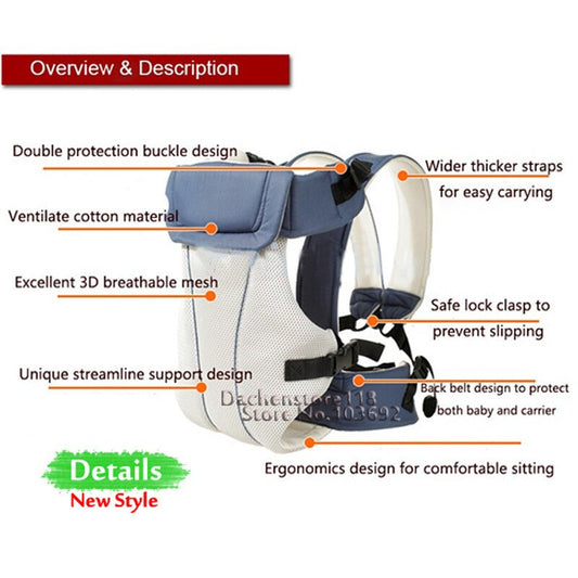 Safe and breathable baby carrier $69.75 Dana Fashion Color: Coffee Baby & Mother Material: Cotton + 3D three-dimensional mesh fabric Baby carrier from 2 to 30 months, breathable and ergonomic, baby carrier, front baby carrier, baby carrier, baby backpack,