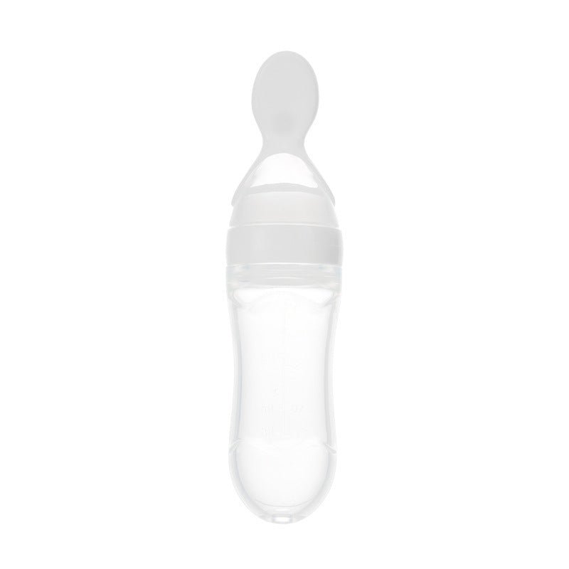 Safe Newborn Baby Feeding Bottle Toddler Silicone Squeeze Feeding Spoon Milk Bottle Baby Training Feeder Food Supplement $10.68 Dana Fashion Color: White style: A Baby & Mother Overview 1.Safe material: using food grade silicone material, free of BPA, saf