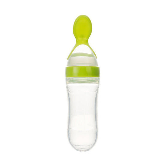 Safe Newborn Baby Feeding Bottle Toddler Silicone Squeeze Feeding Spoon Milk Bottle Baby Training Feeder Food Supplement $13.30 Dana Fashion Color: Blue style: A Baby & Mother Overview 1.Safe material: using food grade silicone material, free of BPA, safe