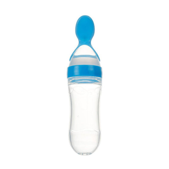 Safe Newborn Baby Feeding Bottle Toddler Silicone Squeeze Feeding Spoon Milk Bottle Baby Training Feeder Food Supplement $13.30 Dana Fashion Color: Blue style: A Baby & Mother Overview 1.Safe material: using food grade silicone material, free of BPA, safe