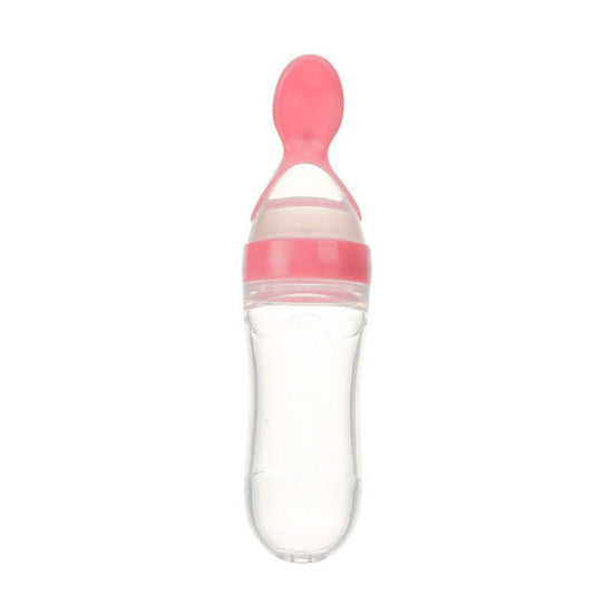 Safe Newborn Baby Feeding Bottle Toddler Silicone Squeeze Feeding Spoon Milk Bottle Baby Training Feeder Food Supplement $10.53 Dana Fashion Color: Pink style: A Baby & Mother Overview 1.Safe material: using food grade silicone material, free of BPA, safe