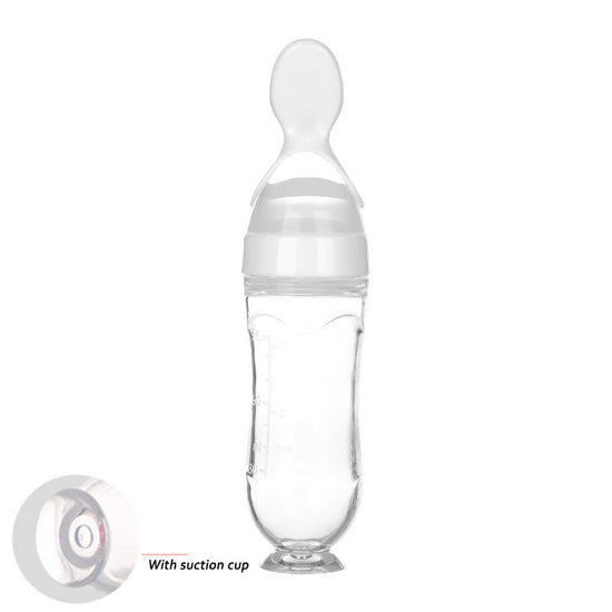 Safe Newborn Baby Feeding Bottle Toddler Silicone Squeeze Feeding Spoon Milk Bottle Baby Training Feeder Food Supplement $13.30 Dana Fashion Color: Blue style: A Baby & Mother Overview 1.Safe material: using food grade silicone material, free of BPA, safe