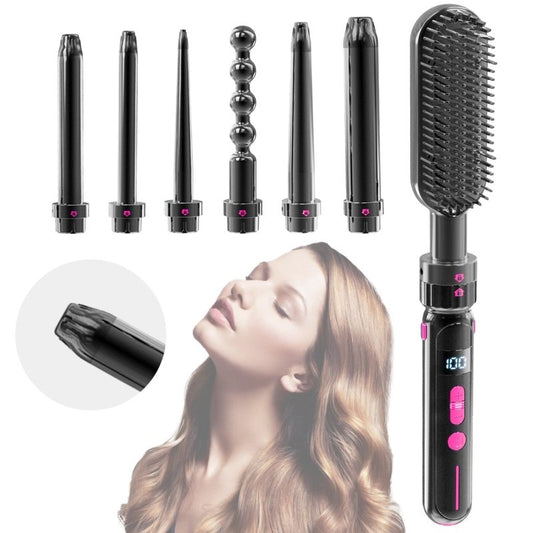 Safety Against Scalding Easy To Use Curly Hair Sticks $75.99 Dana Fashion Color: Black Electrical outlet: EU Beauty Tools Product information: Thermal conductor diameter: 21mm-30mm Product category: dual-purpose roll and straight Power supply method: wire