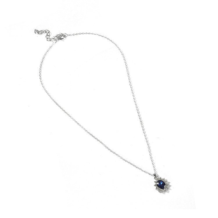 Sapphire Necklace Suit Fashion SUNFLOWER Zircon Stud Earrings $9.01 Dana Fashion Color: Necklace Women's Accessories Product information: Treatment Process: Electroplating Color: suit, separate necklace, a pair of ear studs Applicable population: Female C