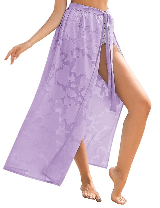 Sarong Transparent Floral Swimsuit Overskirt $25.50 Dana Fashion Color: Light Purple Size: L Women's clothing Product information: Color: white, black, red, navy blue, yellow, khaki, green, pink, light blue, light purple Main fabric composition: Polyester