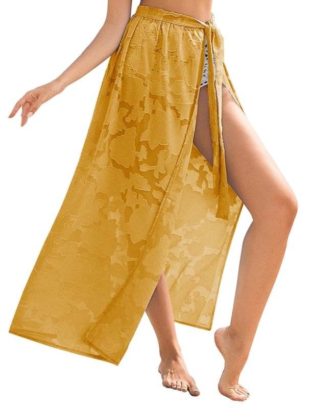 Sarong Transparent Floral Swimsuit Overskirt $25.50 Dana Fashion Color: Yellow Size: L Women's clothing Product information: Color: white, black, red, navy blue, yellow, khaki, green, pink, light blue, light purple Main fabric composition: Polyester Fiber