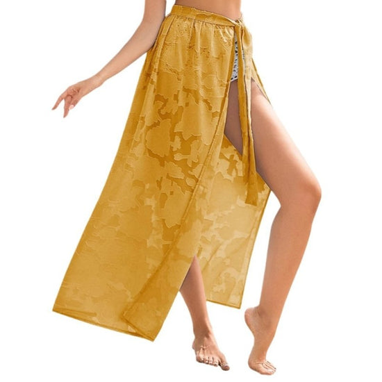 Sarong Transparent Floral Swimsuit Overskirt $25.50 Dana Fashion Color: Black Size: L Women's clothing Product information: Color: white, black, red, navy blue, yellow, khaki, green, pink, light blue, light purple Main fabric composition: Polyester Fiber