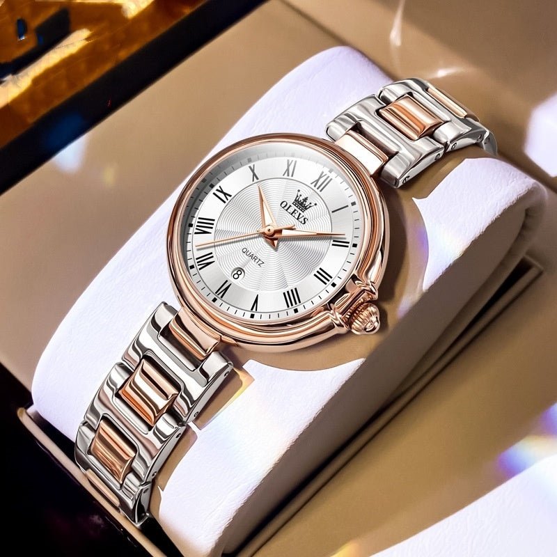Scale Quartz Luminous Waterproof Sheet Calendar Women's Watch $79.90 Dana Fashion Color: Rose White Women's Accessories Product information: Color: pink, white, blue, rose White, full Rose White, purple Thickness: 9.5mm Packing specification: quantity Sty