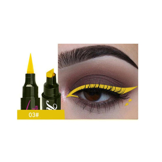 Seal Liquid Eyeliner Pen For Long-lasting Waterproof And No Smudging $41.58 Dana Fashion Color: 3Color makeup Product information: Eyeliner product classification: Liquid eyeliner Color classification: 1#black, 2#violet, 3#yellow, 4#green, 5#red, 6#blue,