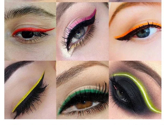 Seal Liquid Eyeliner Pen For Long-lasting Waterproof And No Smudging $41.58 Dana Fashion Color: 1Color makeup Product information: Eyeliner product classification: Liquid eyeliner Color classification: 1#black, 2#violet, 3#yellow, 4#green, 5#red, 6#blue,
