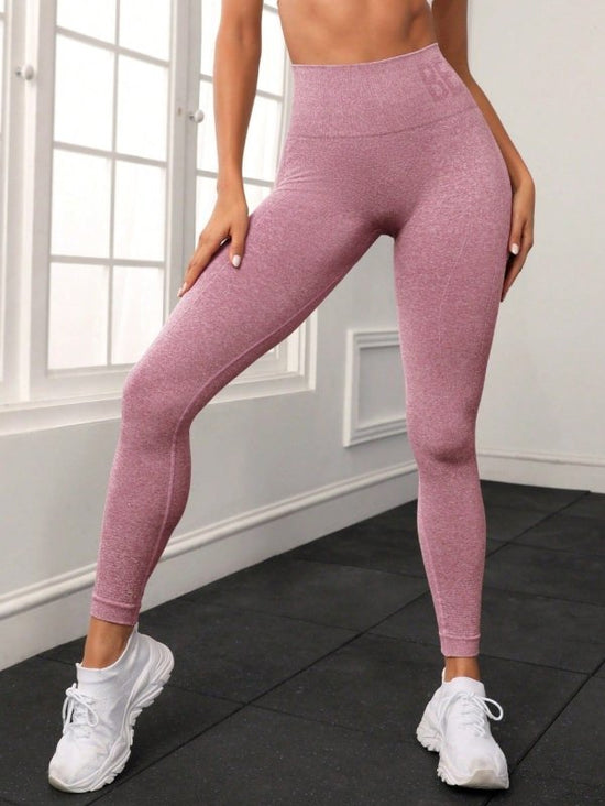 Seamless Letter Peach Yoga Hip Raise Skinny High Waist Exercise Workout Pants Women $46.96 Dana Fashion Color: Pink Size: L Women's clothing Product information: Applicable sports: fitness yoga Fabric name: Chemical Fiber blend Applicable scenarios: runni