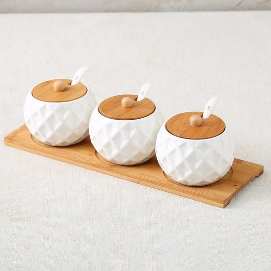 Seasoning Jar Seasoning Bottle Salt Monosodium Glutamate Seasoning Box Set Household $37.90 Dana Fashion Color: Birds Nest Pattern Dana's Kitchen Product information: Whether to import: No Material: Ceramic Types of seasonings that can be loaded: viscous