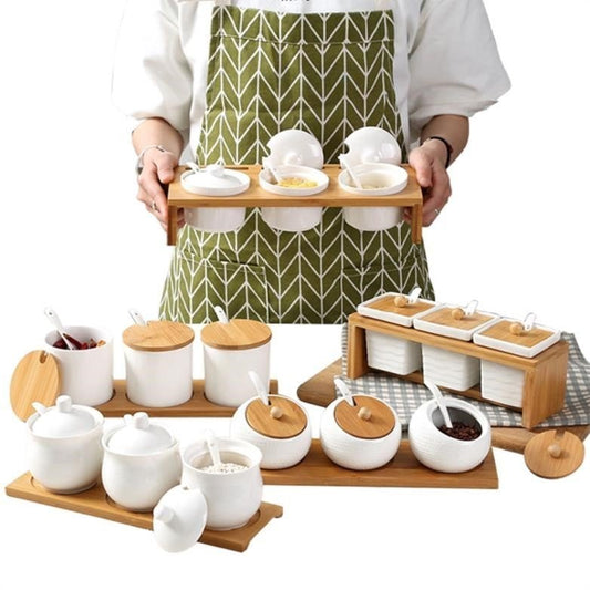 Seasoning Jar Seasoning Bottle Salt Monosodium Glutamate Seasoning Box Set Household $37.90 Dana Fashion Color: Birds Nest Pattern Dana's Kitchen Product information: Whether to import: No Material: Ceramic Types of seasonings that can be loaded: viscous