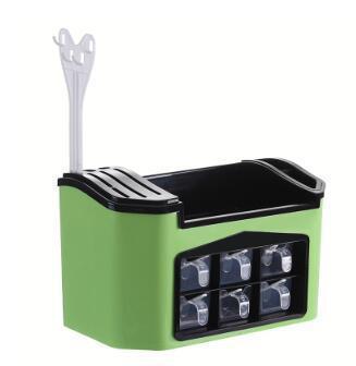 Seasoning storage box $65.30 Dana Fashion Color: Green Dana's Kitchen material: plastic Single gauge: 24.5*21.5*40.5cm Number of layers (specifications): Large ivory hundred, large apple green, large Chinese red, small ivory white, small Chinese red
