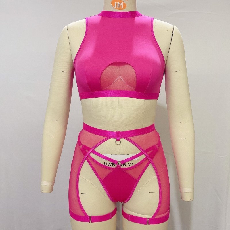 See-through Bra Fashion Underwear Suit Women $32.99 Dana Fashion Color: Rose Red Size: L Women's clothing Product information: Fabric name: Mesh Color: pink, rose red, blue, white, black Main fabric composition: Polyester Fiber (polyester) Size: S,M,L App