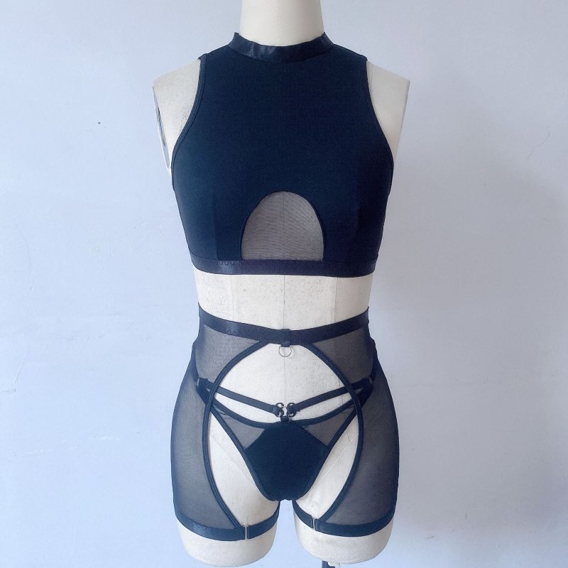 See-through Bra Fashion Underwear Suit Women $32.99 Dana Fashion Color: Black Size: L Women's clothing Product information: Fabric name: Mesh Color: pink, rose red, blue, white, black Main fabric composition: Polyester Fiber (polyester) Size: S,M,L Applic