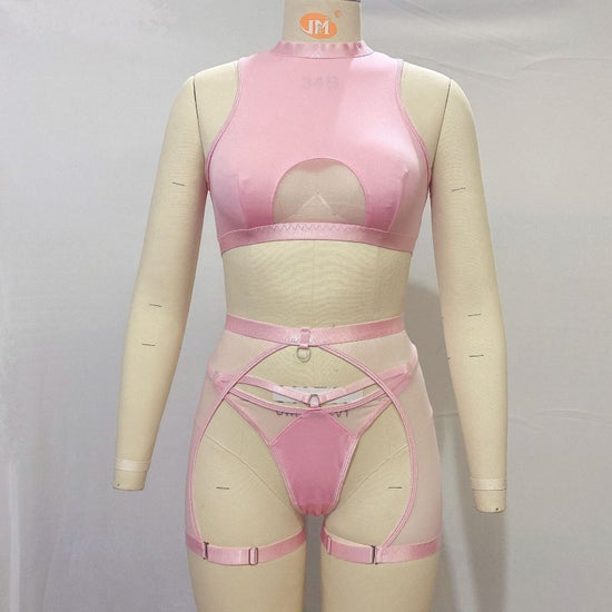 See-through Bra Fashion Underwear Suit Women $32.99 Dana Fashion Color: Pink Size: L Women's clothing Product information: Fabric name: Mesh Color: pink, rose red, blue, white, black Main fabric composition: Polyester Fiber (polyester) Size: S,M,L Applica