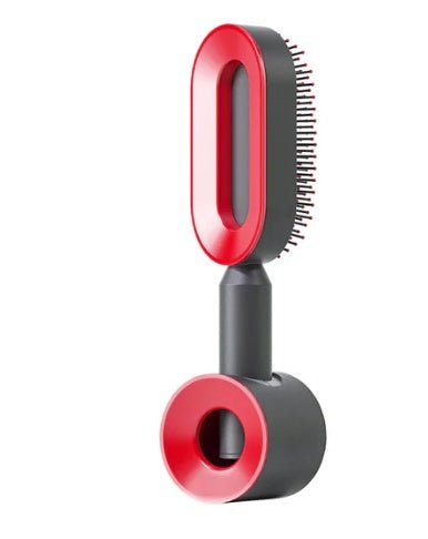 Self Cleaning Hair Brush For Women One-key Cleaning Hair Loss Airbag Massage Scalp Comb Anti-Static Hairbrush $36.00 Dana Fashion Color: Hollowed out red suit Beauty Tools Overview: 1. 3D Air Cushion Design: This brush has an oval base and a soft cushion
