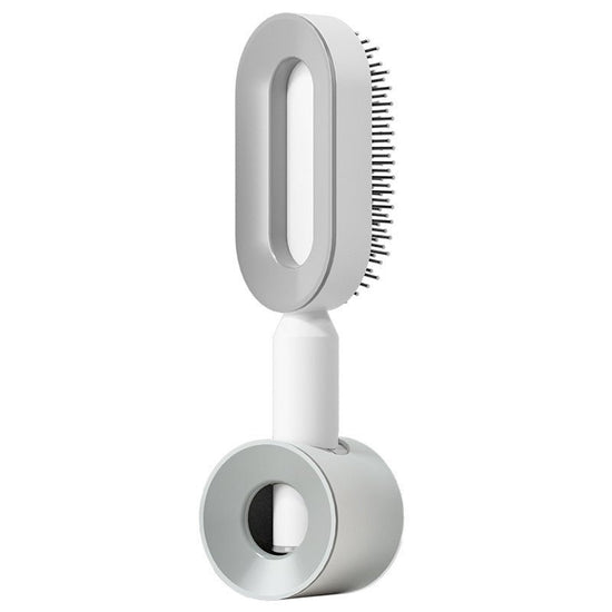 Self Cleaning Hair Brush For Women One-key Cleaning Hair Loss Airbag Massage Scalp Comb Anti-Static Hairbrush $25.83 Dana Fashion Color: Elegant white Set Beauty Tools Overview: 1. 3D Air Cushion Design: This brush has an oval base and a soft cushion base
