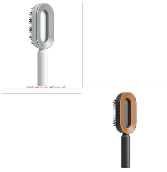 Self Cleaning Hair Brush For Women One-key Cleaning Hair Loss Airbag Massage Scalp Comb Anti-Static Hairbrush $18.53 Dana Fashion Color: Set2 Beauty Tools Overview: 1. 3D Air Cushion Design: This brush has an oval base and a soft cushion base, wide comb t