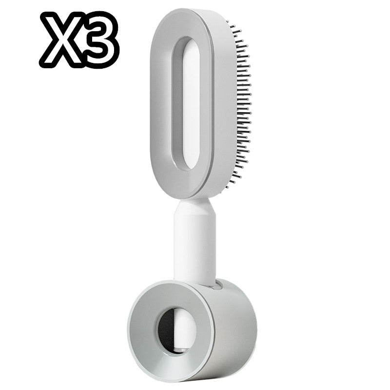 Self Cleaning Hair Brush For Women One-key Cleaning Hair Loss Airbag Massage Scalp Comb Anti-Static Hairbrush $33.13 Dana Fashion Color: Set7 Beauty Tools Overview: 1. 3D Air Cushion Design: This brush has an oval base and a soft cushion base, wide comb t