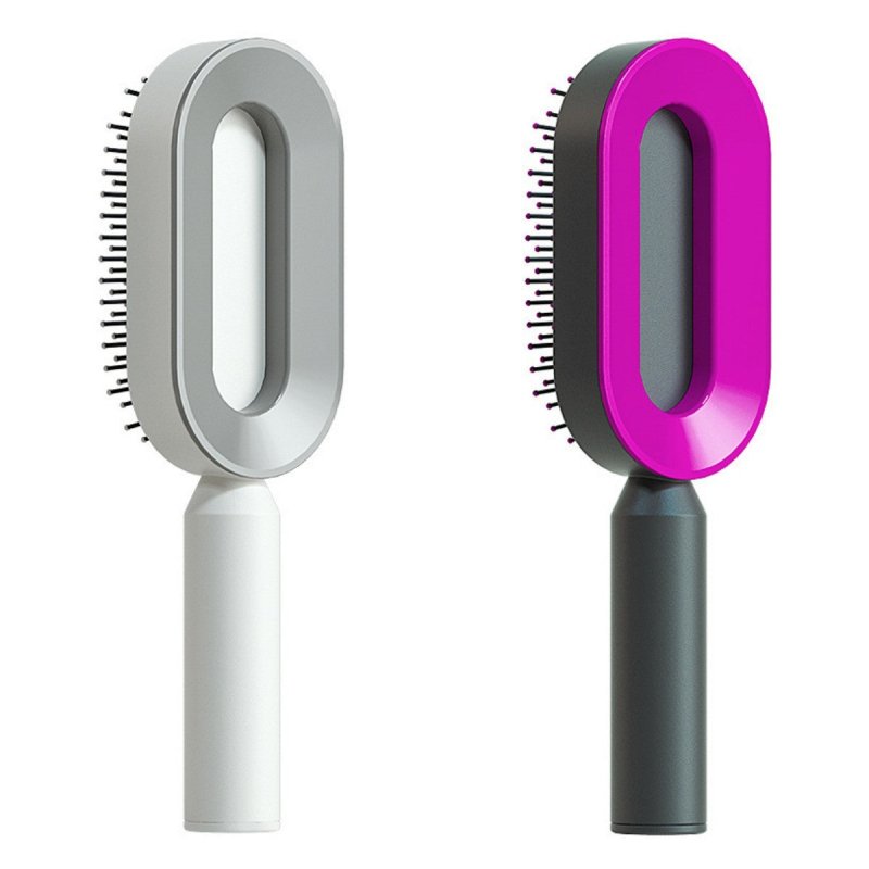 Self Cleaning Hair Brush For Women One-key Cleaning Hair Loss Airbag Massage Scalp Comb Anti-Static Hairbrush $18.93 Dana Fashion Color: Set P Beauty Tools Overview: 1. 3D Air Cushion Design: This brush has an oval base and a soft cushion base, wide comb