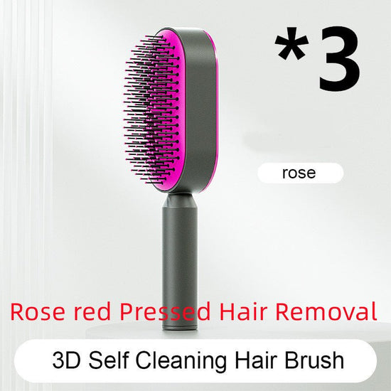 Self Cleaning Hair Brush For Women One-key Cleaning Hair Loss Airbag Massage Scalp Comb Anti-Static Hairbrush $34.14 Dana Fashion Color: Set H Beauty Tools Overview: 1. 3D Air Cushion Design: This brush has an oval base and a soft cushion base, wide comb