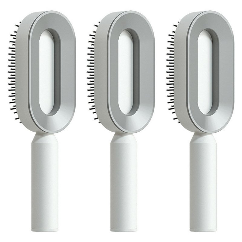 Self Cleaning Hair Brush For Women One-key Cleaning Hair Loss Airbag Massage Scalp Comb Anti-Static Hairbrush $26.16 Dana Fashion Color: Set R Beauty Tools Overview: 1. 3D Air Cushion Design: This brush has an oval base and a soft cushion base, wide comb
