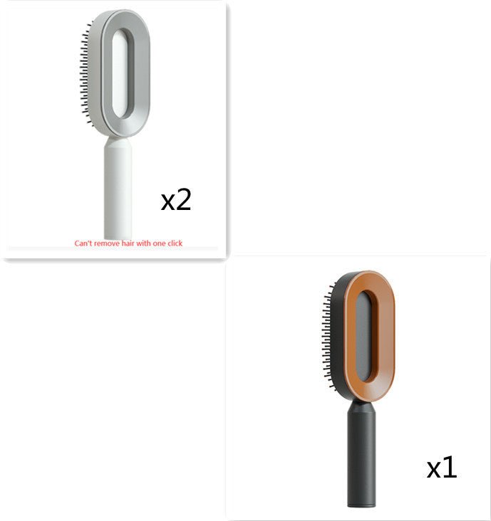 Self Cleaning Hair Brush For Women One-key Cleaning Hair Loss Airbag Massage Scalp Comb Anti-Static Hairbrush $26.16 Dana Fashion Color: Set5 Beauty Tools Overview: 1. 3D Air Cushion Design: This brush has an oval base and a soft cushion base, wide comb t
