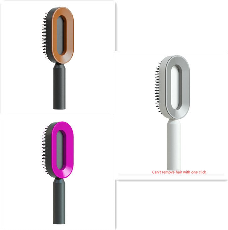 Self Cleaning Hair Brush For Women One-key Cleaning Hair Loss Airbag Massage Scalp Comb Anti-Static Hairbrush $52.44 Dana Fashion Color: Set K Beauty Tools Overview: 1. 3D Air Cushion Design: This brush has an oval base and a soft cushion base, wide comb