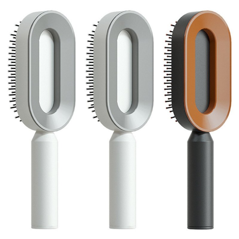 Self Cleaning Hair Brush For Women One-key Cleaning Hair Loss Airbag Massage Scalp Comb Anti-Static Hairbrush $26.16 Dana Fashion Color: Set V Beauty Tools Overview: 1. 3D Air Cushion Design: This brush has an oval base and a soft cushion base, wide comb