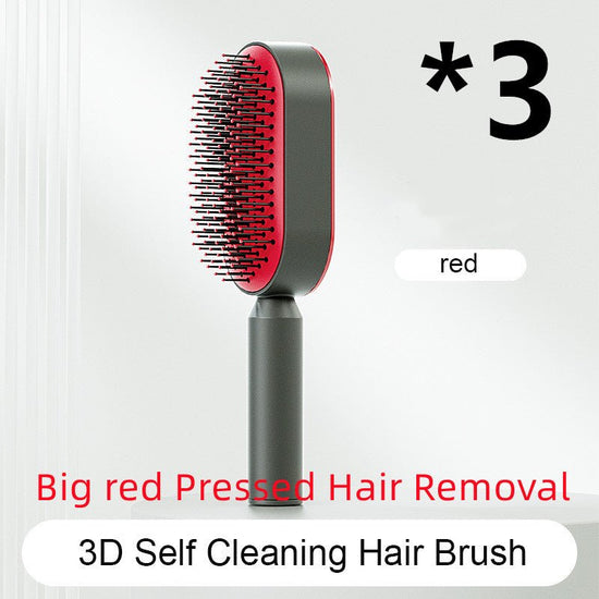 Self Cleaning Hair Brush For Women One-key Cleaning Hair Loss Airbag Massage Scalp Comb Anti-Static Hairbrush $34.14 Dana Fashion Color: Set I Beauty Tools Overview: 1. 3D Air Cushion Design: This brush has an oval base and a soft cushion base, wide comb
