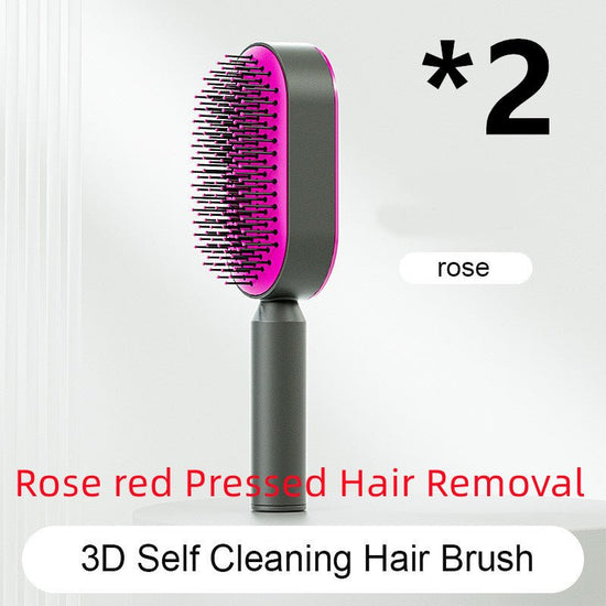Self Cleaning Hair Brush For Women One-key Cleaning Hair Loss Airbag Massage Scalp Comb Anti-Static Hairbrush $23.75 Dana Fashion Color: Set E Beauty Tools Overview: 1. 3D Air Cushion Design: This brush has an oval base and a soft cushion base, wide comb