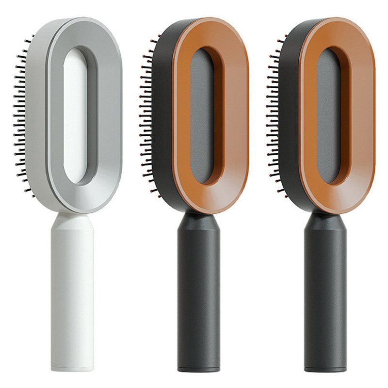 Self Cleaning Hair Brush For Women One-key Cleaning Hair Loss Airbag Massage Scalp Comb Anti-Static Hairbrush $26.16 Dana Fashion Color: Set T Beauty Tools Overview: 1. 3D Air Cushion Design: This brush has an oval base and a soft cushion base, wide comb
