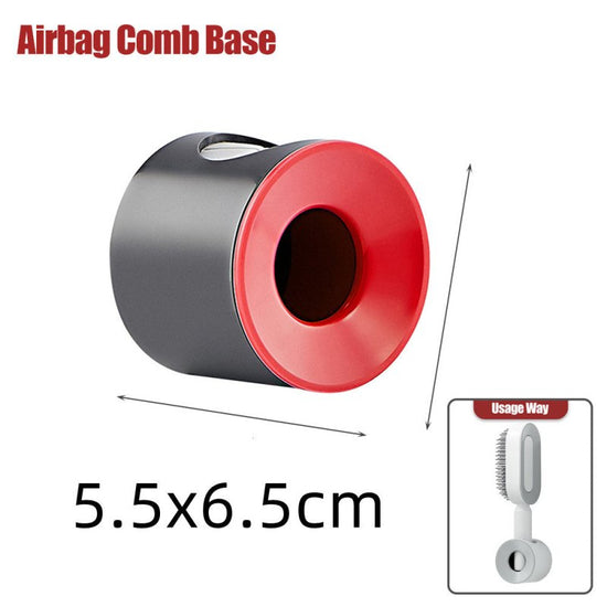 Self Cleaning Hair Brush For Women One-key Cleaning Hair Loss Airbag Massage Scalp Comb Anti-Static Hairbrush $11.16 Dana Fashion Color: Big red base Beauty Tools Overview: 1. 3D Air Cushion Design: This brush has an oval base and a soft cushion base, wid