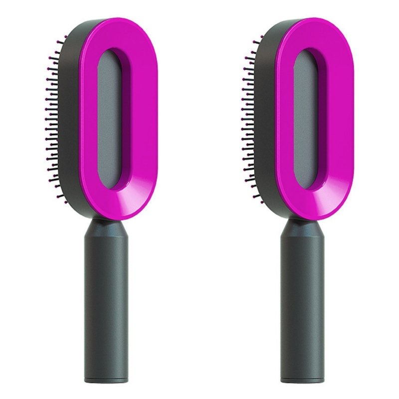 Self Cleaning Hair Brush For Women One-key Cleaning Hair Loss Airbag Massage Scalp Comb Anti-Static Hairbrush $18.93 Dana Fashion Color: Set M Beauty Tools Overview: 1. 3D Air Cushion Design: This brush has an oval base and a soft cushion base, wide comb