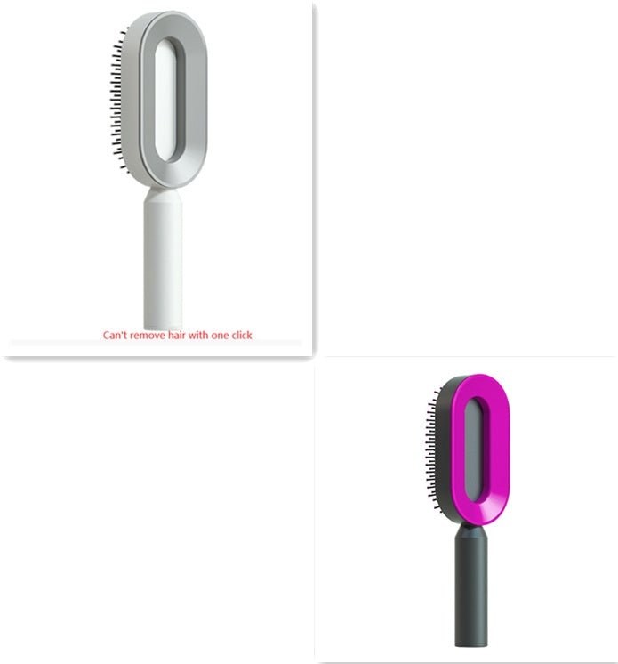 Self Cleaning Hair Brush For Women One-key Cleaning Hair Loss Airbag Massage Scalp Comb Anti-Static Hairbrush $18.53 Dana Fashion Color: Set1 Beauty Tools Overview: 1. 3D Air Cushion Design: This brush has an oval base and a soft cushion base, wide comb t