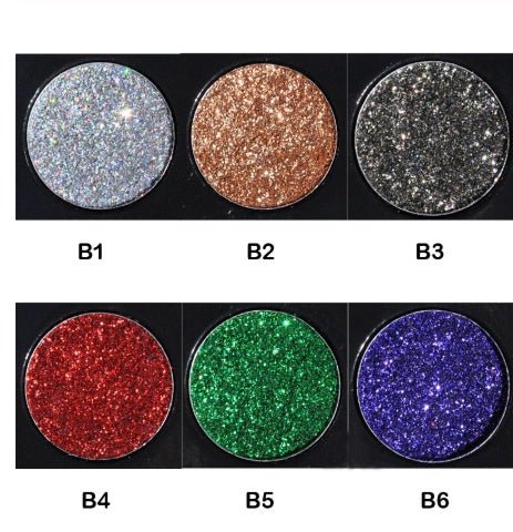 Sequin eye shadow tray $27.69 Dana Fashion Color: A makeup Type: Eye Shadow Palette Product size: length 10 cm, width 7.8 cm, height 0.9 cm Color: 6 colors Suitable for the crowd: 6 color palettes, suitable for parties, makeup studios, stage makeup, to me