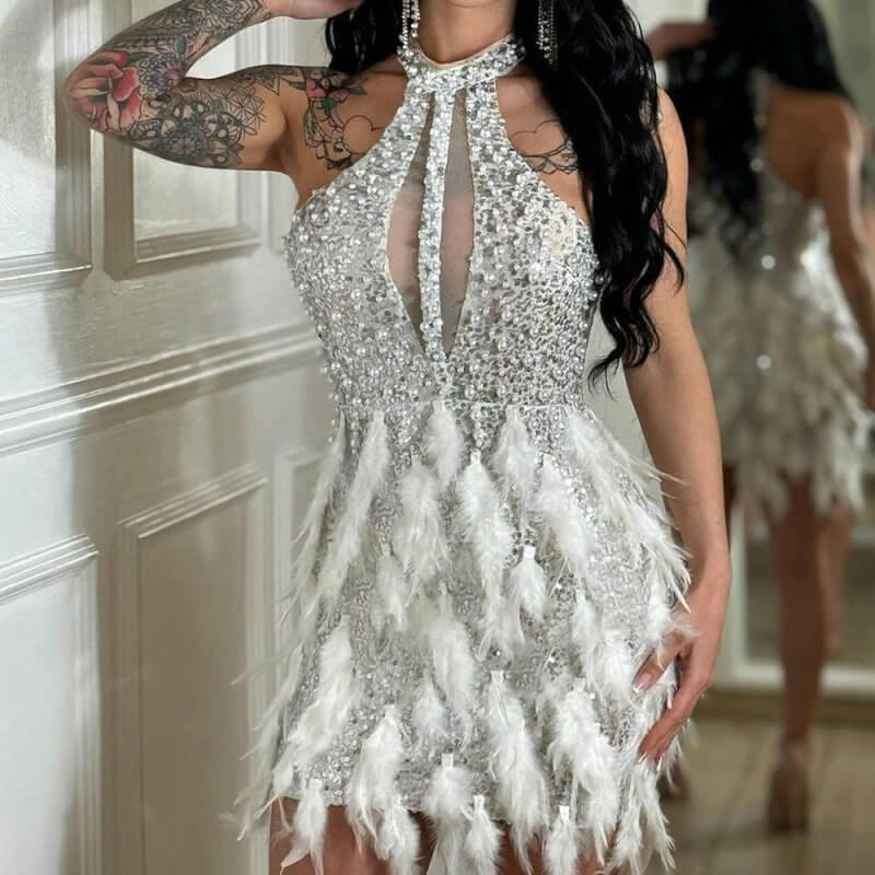 Sequined Party Evening Dress Women's Sleeveless Sheath Skirt $85.50 Dana Fashion Color: Black Size: L Women's clothing Product information: Color: white, black Size: S,M,L,XL,XXL Style type: temperament commute Style: with shoulder straps Fabric name: Seq