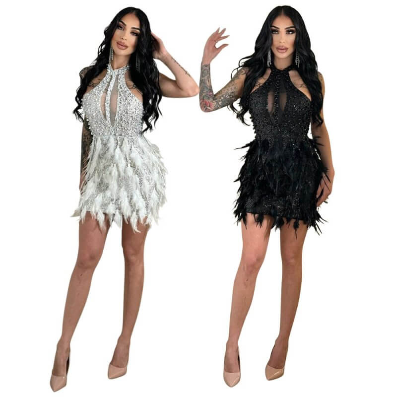 Sequined Party Evening Dress Women's Sleeveless Sheath Skirt $85.50 Dana Fashion Color: Black Size: L Women's clothing Product information: Color: white, black Size: S,M,L,XL,XXL Style type: temperament commute Style: with shoulder straps Fabric name: Seq