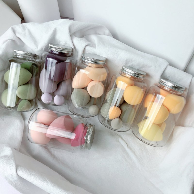 Set of 7 Beauty and Eggs $29.00 Dana Fashion Color: Green makeup Features: 1. Wet and dry, the volume becomes larger after soaking in water, which can reduce the situation of edible powder. 2. There are obvious pores on the surface of the imported sponge,
