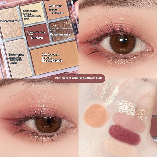 Seven Colors Eye Shadow Plate Earth Colors Shimmer Matte Makeup $19.50 Dana Fashion Color Classification: 07 Caramel Milk Plate makeup Product information: Color: purple, brown, caramel Specification: Standard specifications Applicable skin type: Universa