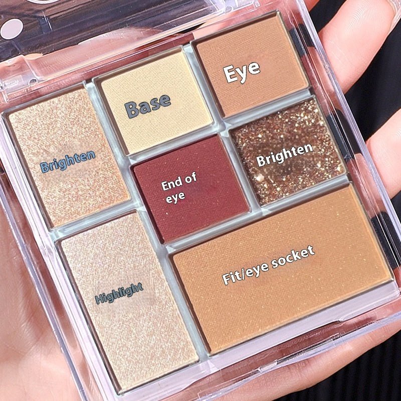 Seven Colors Eye Shadow Plate Earth Colors Shimmer Matte Makeup $19.50 Dana Fashion Color Classification: 07 Caramel Milk Plate makeup Product information: Color: purple, brown, caramel Specification: Standard specifications Applicable skin type: Universa