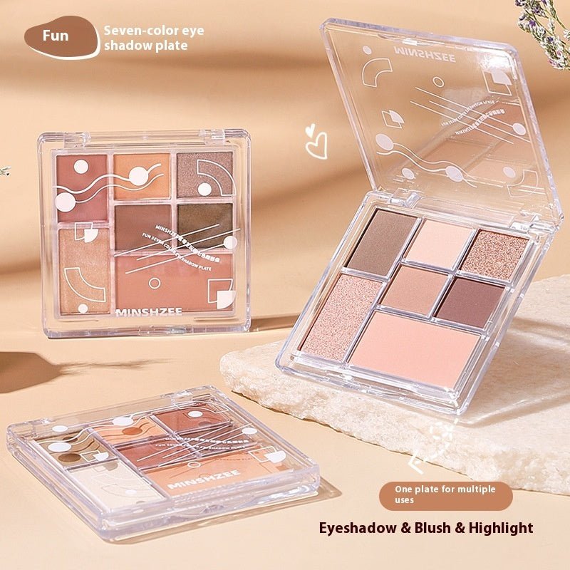 Seven Colors Eye Shadow Plate Earth Colors Shimmer Matte Makeup $19.50 Dana Fashion Color Classification: 07 Caramel Milk Plate makeup Product information: Color: purple, brown, caramel Specification: Standard specifications Applicable skin type: Universa