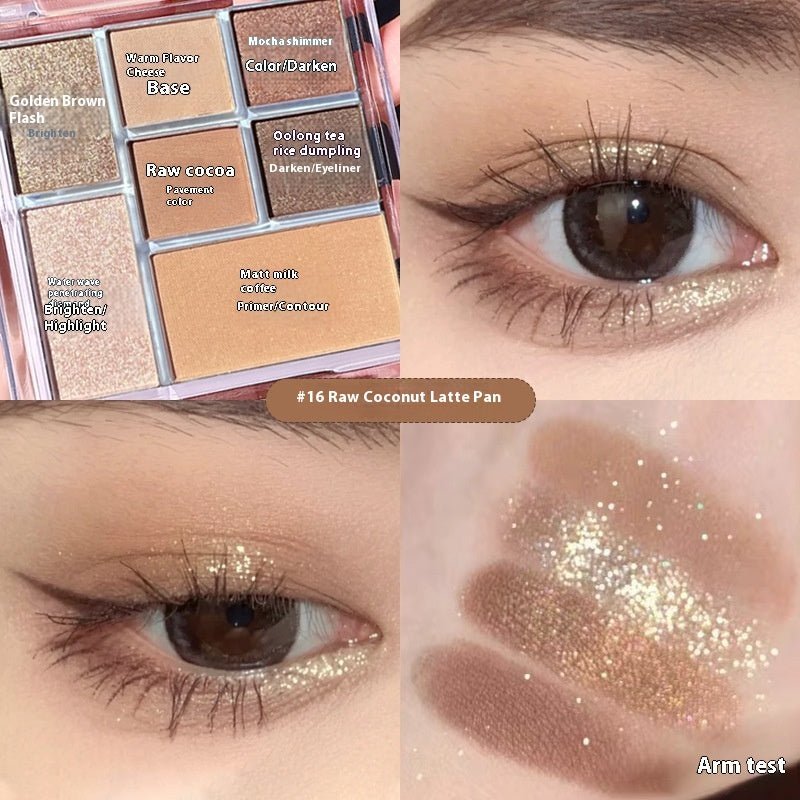 Seven Colors Eye Shadow Plate Earth Colors Shimmer Matte Makeup $19.50 Dana Fashion Color Classification: 16 Raw Latte Plate makeup Product information: Color: purple, brown, caramel Specification: Standard specifications Applicable skin type: Universal C